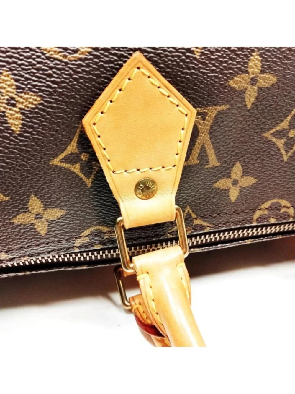Authentic Louis Vuitton Speedy 35 Monogram Canvas Vintage Brown Top Handle